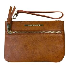 Steve Madden leather look wristlet 8x5.5